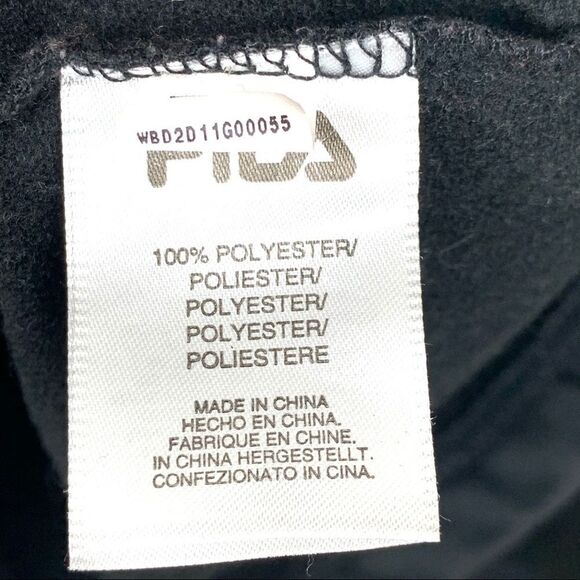 HP🏆 Vintage 90’s Y2K Fila Women’s Black Track Jacket Size Large - Picture 8 of 8